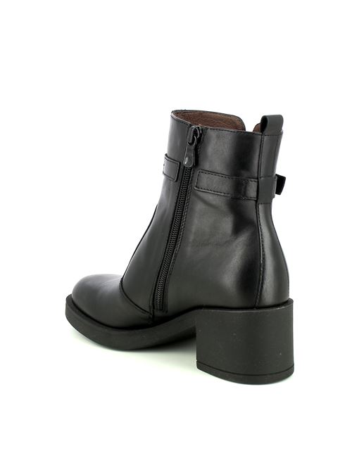 tronchetto da donna in pelle nera con tacco largo 5 cm NERO GIARDINI | I513870D100